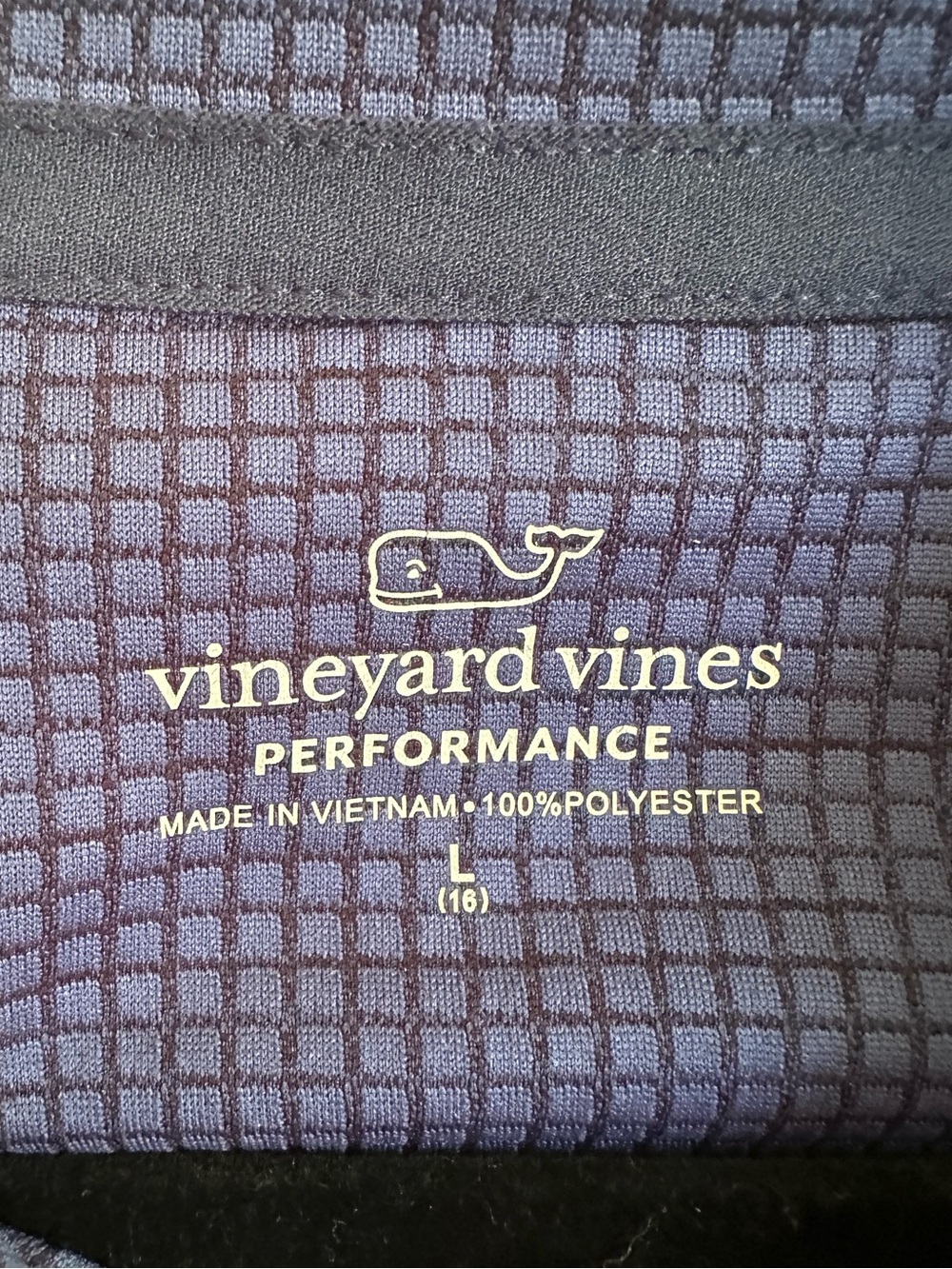 Vineyard Vines Navy Performance Pullover boys size L - Picture 3 of 3